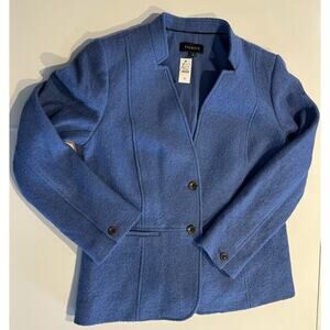 Talbots Womens Size 10 NWT Periwinkle Suit Jacket Wool Blend Career Professional